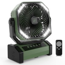 20000Mah Camping Fan With Led Light, Auto-Oscillating Desk Fan With Remo... - $101.99