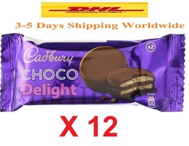 Cadbury Double Chocolate Delight Biscuits Milk Chocolate Coated Sponge Sandwich - £41.98 GBP