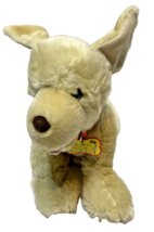 Build A Bear Plush Puppy Dog Tan with Red Collar My Name Is 16 Inches Long - $10.71
