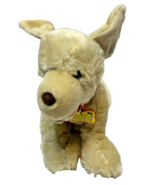 Build A Bear Plush Puppy Dog Tan with Red Collar My Name Is 16 Inches Long - $10.71