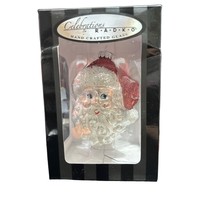 Celebrations by Radko 2018 Santa Claus Head Hand Crafted Glass Ornament - £15.89 GBP