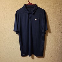 Men&#39;s Nike Dri-Fit Blue &amp; White Golf Polo shirt Size XL - £10.24 GBP