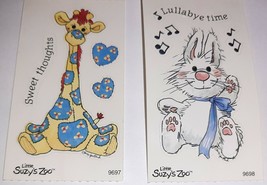 Stickers SUZY&#39;S ZOO Baby Lullabye Bunny &amp; Patches the Giraffe CUTE Babie... - £5.14 GBP