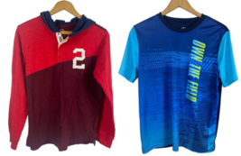 Boys T Shirt &amp; Hoodie Top Size XL 14 16 Wonder Nation &amp; Athletic Works S... - $35.25