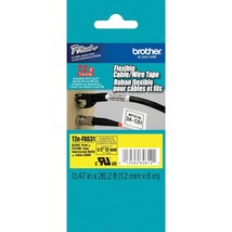 Brother Laminated Flexible ID Black on Yellow 1/2 Inch Tape - Retail Pac... - £22.02 GBP