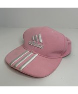 adidas Pink Baseball Cap Hat 3 White Stripes on Bill Flex Fit One Size - $25.44 CAD
