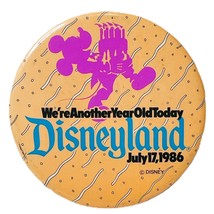 Disneyland 31st Birthday July 1986 Metal Pin Back 3” Button 80s Retro Pe... - $6.42