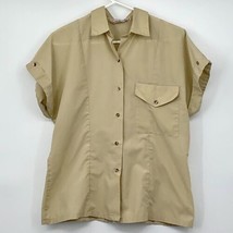 Vintage Update The Anthony Collection Blouse Womens 10 Used Khaki - £11.00 GBP