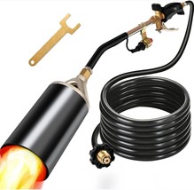 Weed Torch With Turbo Trigger Push Button Igniter And 9.8 Ft. Hose, High... - £47.82 GBP