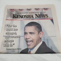 Commemorative Inauguration Edition Kenosha News Wednesday January 21 2009 - $19.79