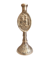 3 7/8&quot; Panagia of Tinos Greek Candle Holder Engraved 2 Sides Orthodox Ic... - £7.43 GBP