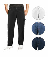 Men&#39;s Carpenter Work Jeans Hammer Loop Relaxed Fit Casual Cotton Denim P... - $45.12 CAD+