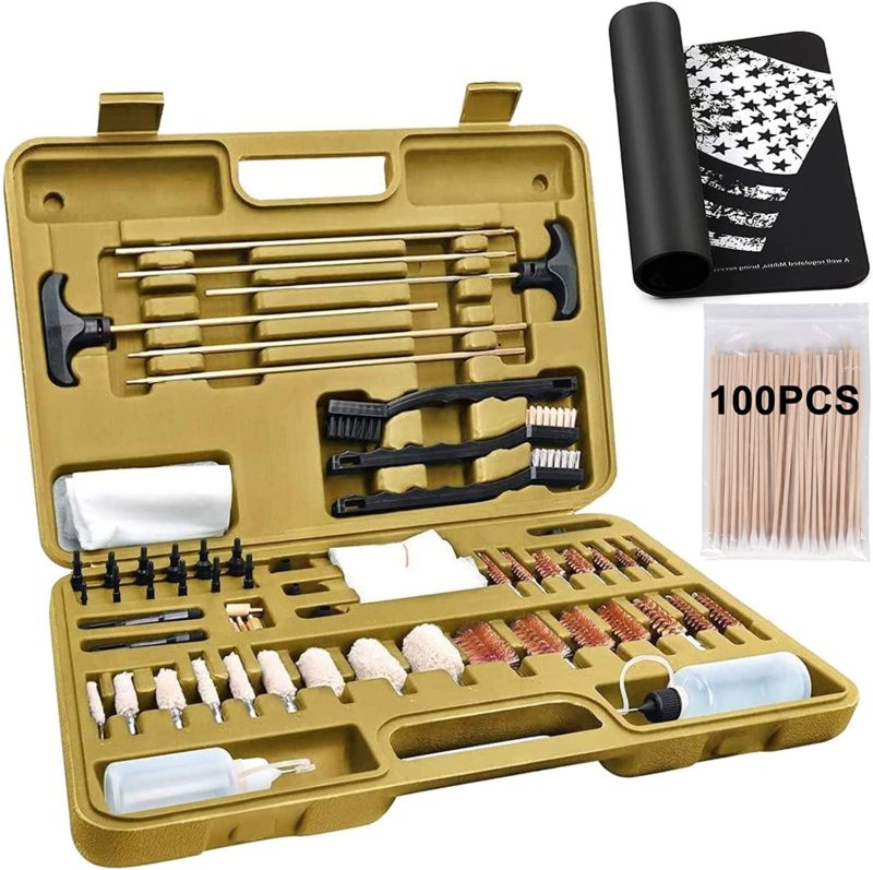 Cleaning Kit for All Caliber Shotgun Pistol Rifle Cleaning Kit with Mat ... - $74.47