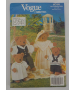 VOGUE PATTERNS #8098 BEAR FAMILY 20&quot; PAPA 20&quot; MAMA 12&quot; BABY &amp; OUTFITS UN... - $9.99