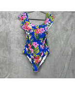 Women&#39;s Plus Size Floral One Piece Swimsuit Kona Sol Floral 14W - £19.91 GBP