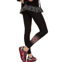 Desigual Leggings Womens Black Mandala Detail US XS / EU Small New - $37.61