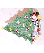 1994 Fitz &amp; Floyd Christmas Tree Dish W/3D Santa Sitting UP On It 9&quot; x 8&quot; - £10.29 GBP