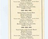 Carriage House Restaurant Menu Stanton Hall Natchez Mississippi Gay Nine... - £14.06 GBP