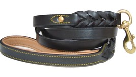 Shwann Heavy Duty Leather Braided Dog Leash, Black 6ft x 3/4 &quot; Pet Contr... - $844.17 MXN