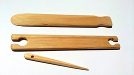 3 Piece 24 inch x 1.5 weaving stick shuttle and Pick up stick - £28.43 GBP