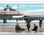 Bathers Near Steel Pier Ball Room Atlantic City New Jersey NJ WB Postcar... - $4.69