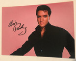 Elvis Presley Postcard Elvis In Black Shirt Pink Background - £2.72 GBP