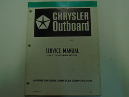 1980 Chrysler Outboard 4 HP Service Repair Shop Manual Factory OEM Book Used - $33.02