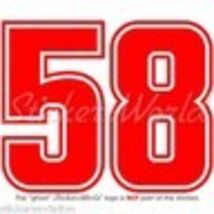 MARCO SIMONCELLI 58 Adesivo in Vinile Sticker 75mm SCELTA DI 22 COLORI - $4.21