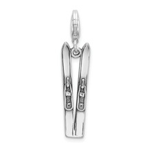 Amore La Vita Silver  Polished 3-D Antiqued Skis Charm with Fancy Lobste... - $29.20