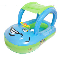 Baby Swim Ring Sunshade Steering Wheel Floating Summer Kids Infant Seat - £21.15 GBP