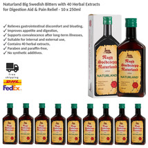 Naturland Big Swedish Bitters with 40 Herbal Extracts for Digestive Aid 10x250ml - £139.84 GBP