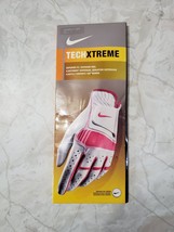 Nike Tech Extreme Golf Glove Regular Left Hand Woman&#39;s Large White w Pink - $14.95