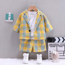 BOys Personality Lapel Three Piece Cardigan Suit - £28.81 GBP