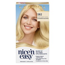 New Clairol Nice'n Easy Permanent Hair Color, SB2 Ultra Light Cool Blonde - $23.85
