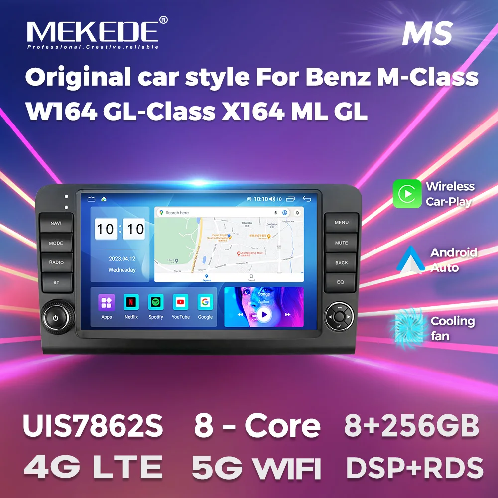 Android 12 for Carplay Auto Radio for Mercedes Benz M-Class W164 GL-Class X164 - £157.07 GBP+