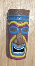 EASTER UNLIMITED ISLAND TIKI PLASTIC TUMBLER HAWAIIAN FACE BLUE YELLOW P... - £11.49 GBP