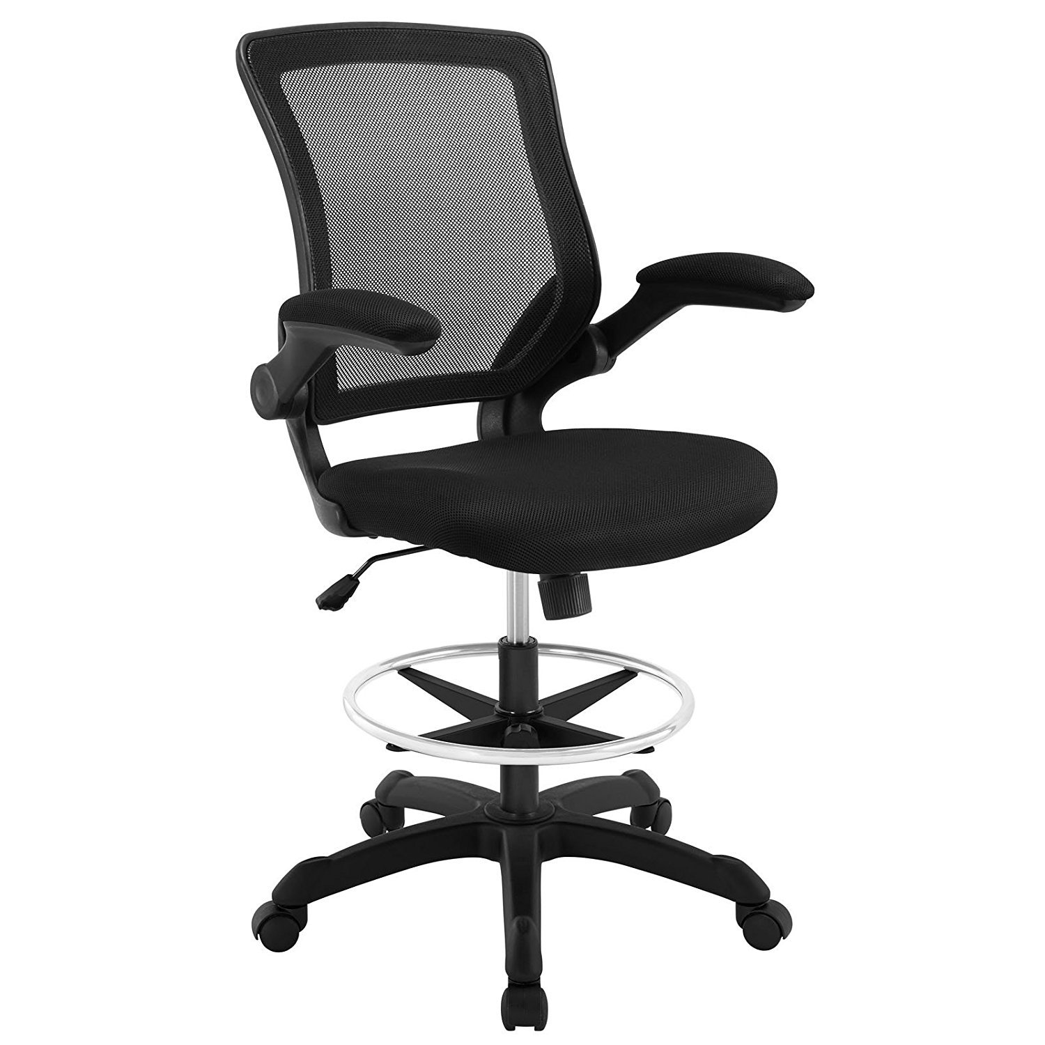 Modway Veer Drafting Stool-Chair (26L x 26W x 49.5H), Black - $165.55