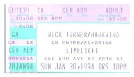 Nik Teile Hawkwind Konzert Ticket Stumpf Januar 30 1994 New York Stadt - £34.34 GBP