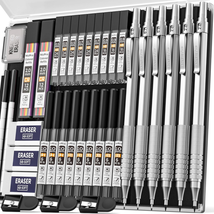 Nicpro 35PCS Metal Mechanical Pencils Set, Art Drafting Pencil 0.5, 0.7,... - $31.39