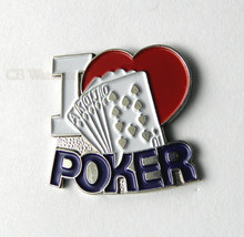 I Love Cards Poker Slogan Novelty Lapel Pin Badge 1 Inch - £4.23 GBP