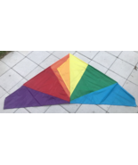 Vintage  Go Fly a Kite Sunburst Sunburst Kite Rainbow 67&quot; x34&quot; Ripstop - £23.43 GBP