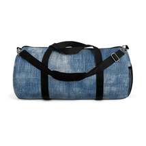 Faded Blue Washed-Out: Denim-Inspired, Style Fabric - Duffel Bag - $73.47+