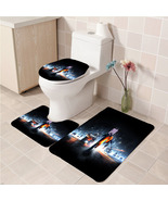 3Pcs/set Mine_craf021 Bathroom Toilet Mat Set Anti Slip Bath Mat Decorat... - £26.43 GBP+