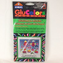 Vintage 1993 New Elmers GluColors Craft Art Fun Kit Head Stickies Window Cling - £7.91 GBP