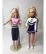 Barbie Blonde NSYNC #1 Fan + Cheerleader Barbie University Of GA Dawgs - £13.26 GBP