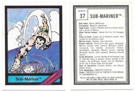 Marvel Universe Series 1 Trading Card #37 Sub-Mariner 1987 Comic Images NEAR MT - £13.66 GBP