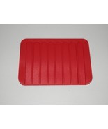 Red Flexible Silicone Soap Dish, Non-Slip, Easy-Clean, For Bathroom Or Shower