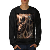 Wellcoda Giraffe Pattern Background Mens Sweatshirt - $34.80+