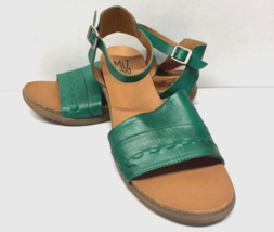 MIZ MOOZ WOMEN&#39;S  ANKLE  BUCKLE SANDALS GREEN 37EU / 7US  # A-85 - $39.95