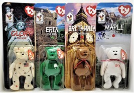 McDonald&#39;s 1999 Ty Teenie Beanie Babies - Complete International Set Of 4 - £562.10 GBP